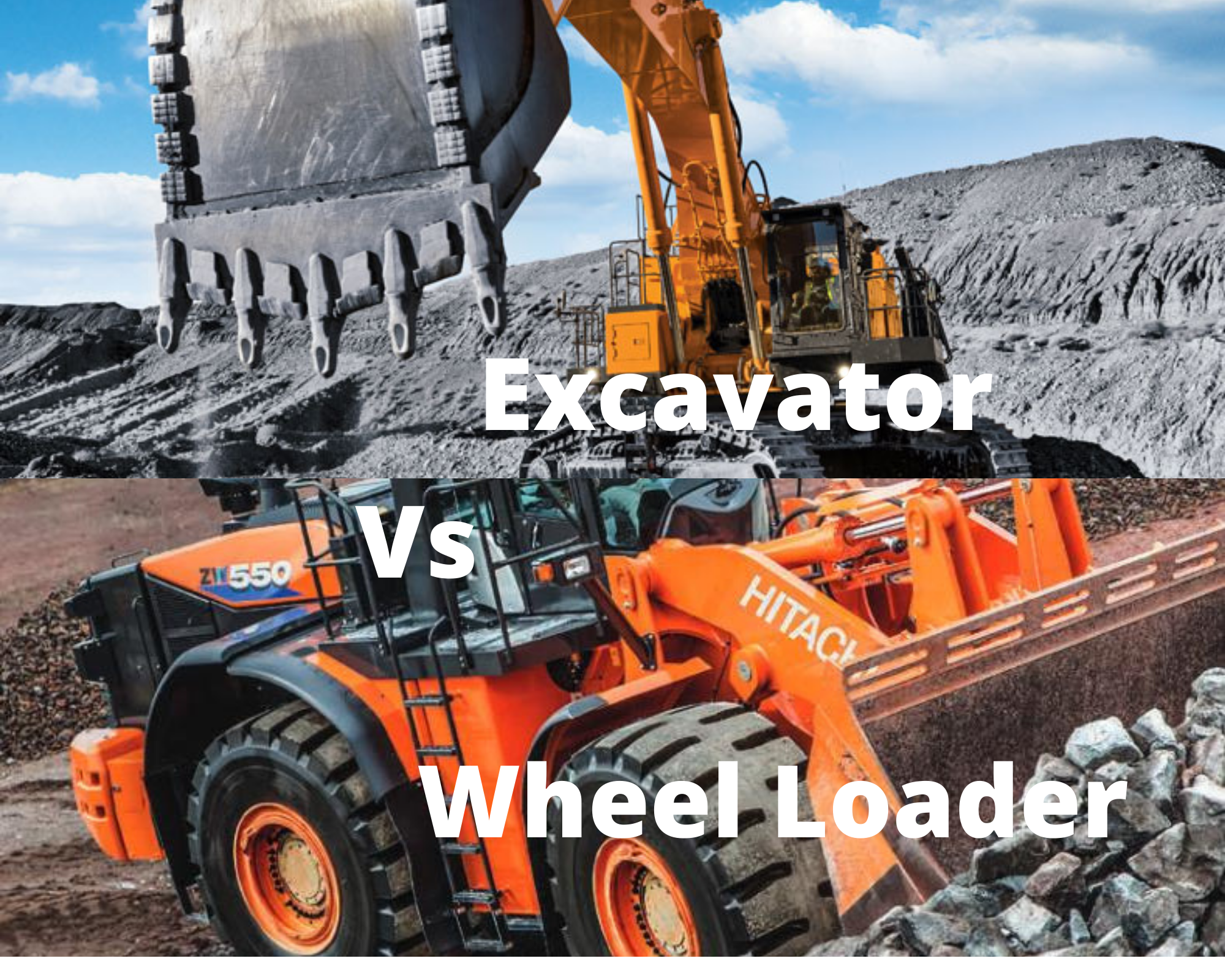 excavator vs wheel loader
